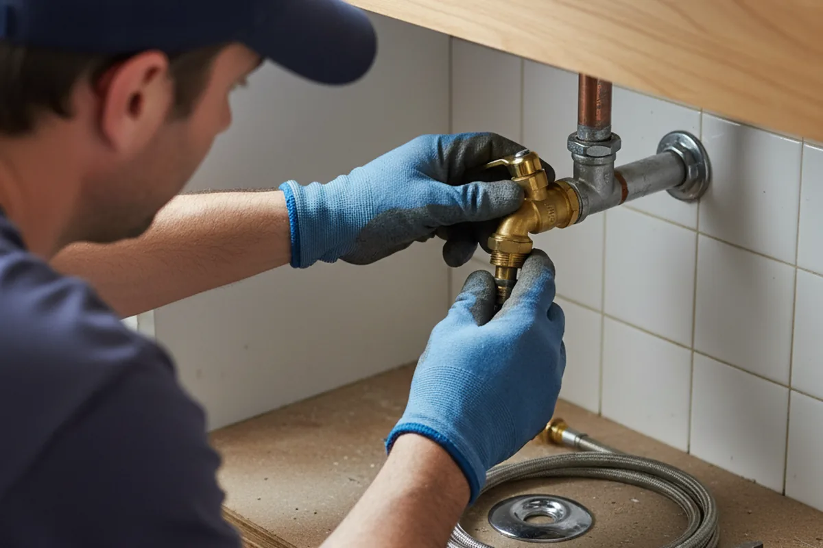 Shutoff valve and fitting work during Faucet and Fixture Repair in Gibbon Glade